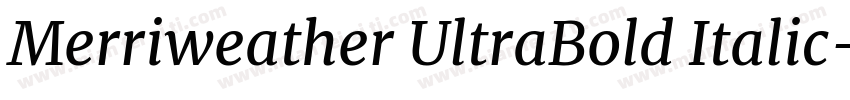 Merriweather UltraBold Italic字体转换